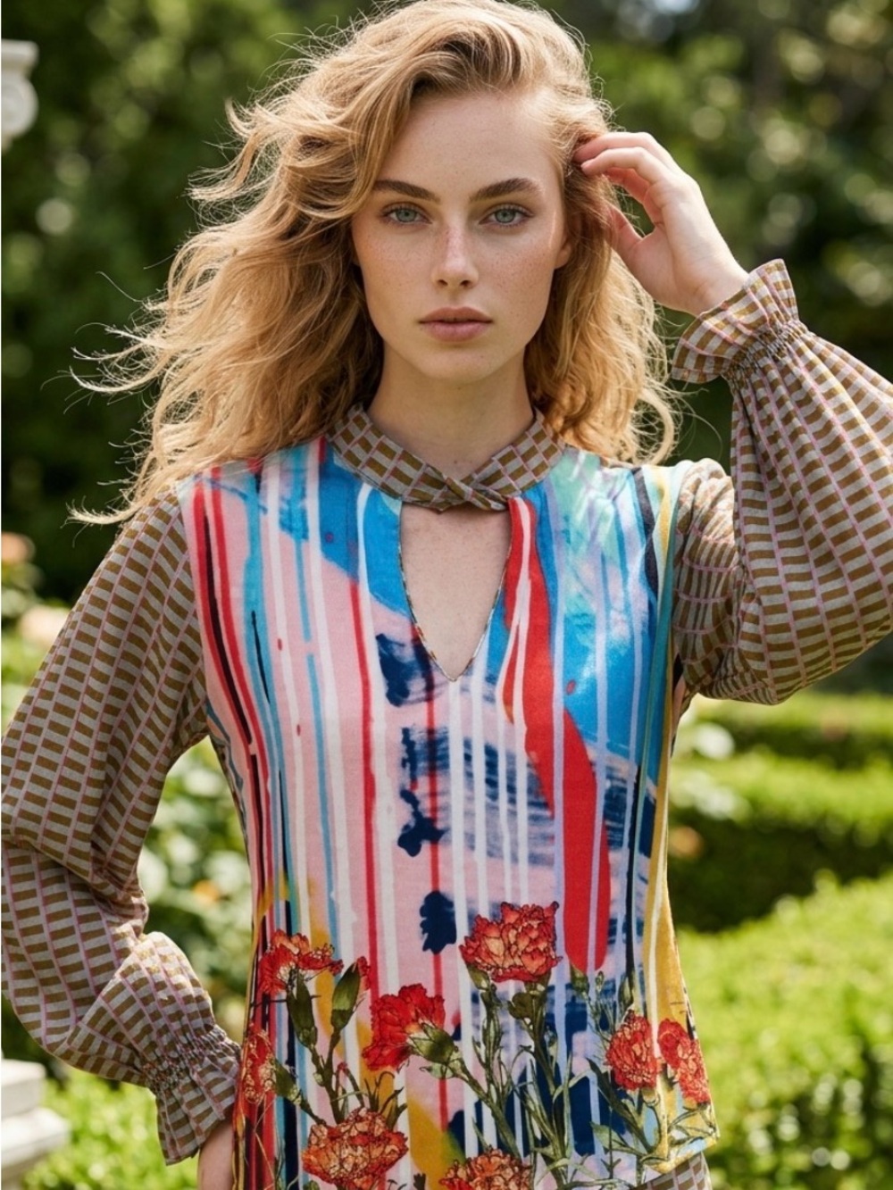Anthropology Conditions Apply Retro Peasant Blouse Size M
